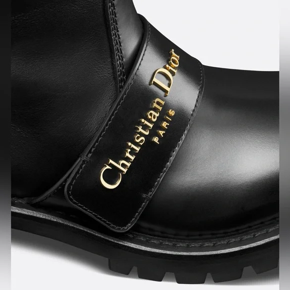 NWT Christian Dior D-Quest Thigh Black Leather Boots, size 37 (US 6-6.5) - Picture 7 of 17